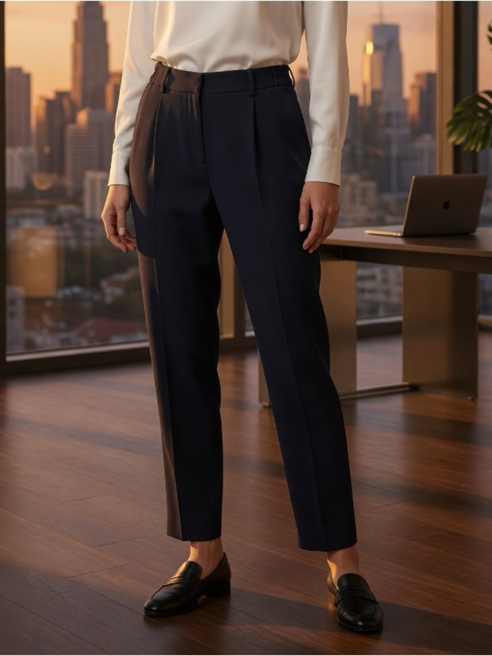 Vince Mid Rise Tapered Pants Size Large